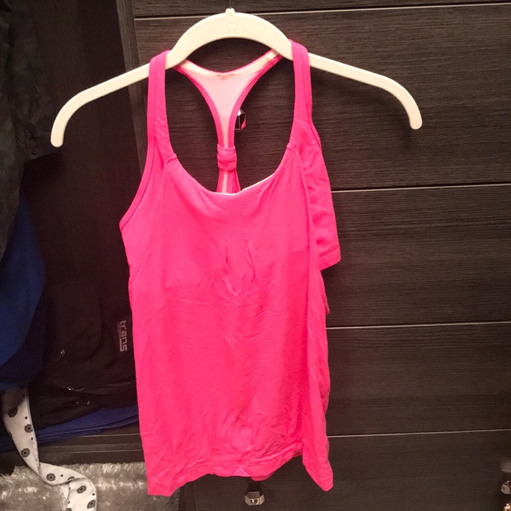 Pink racer back cut out Tank lululemon